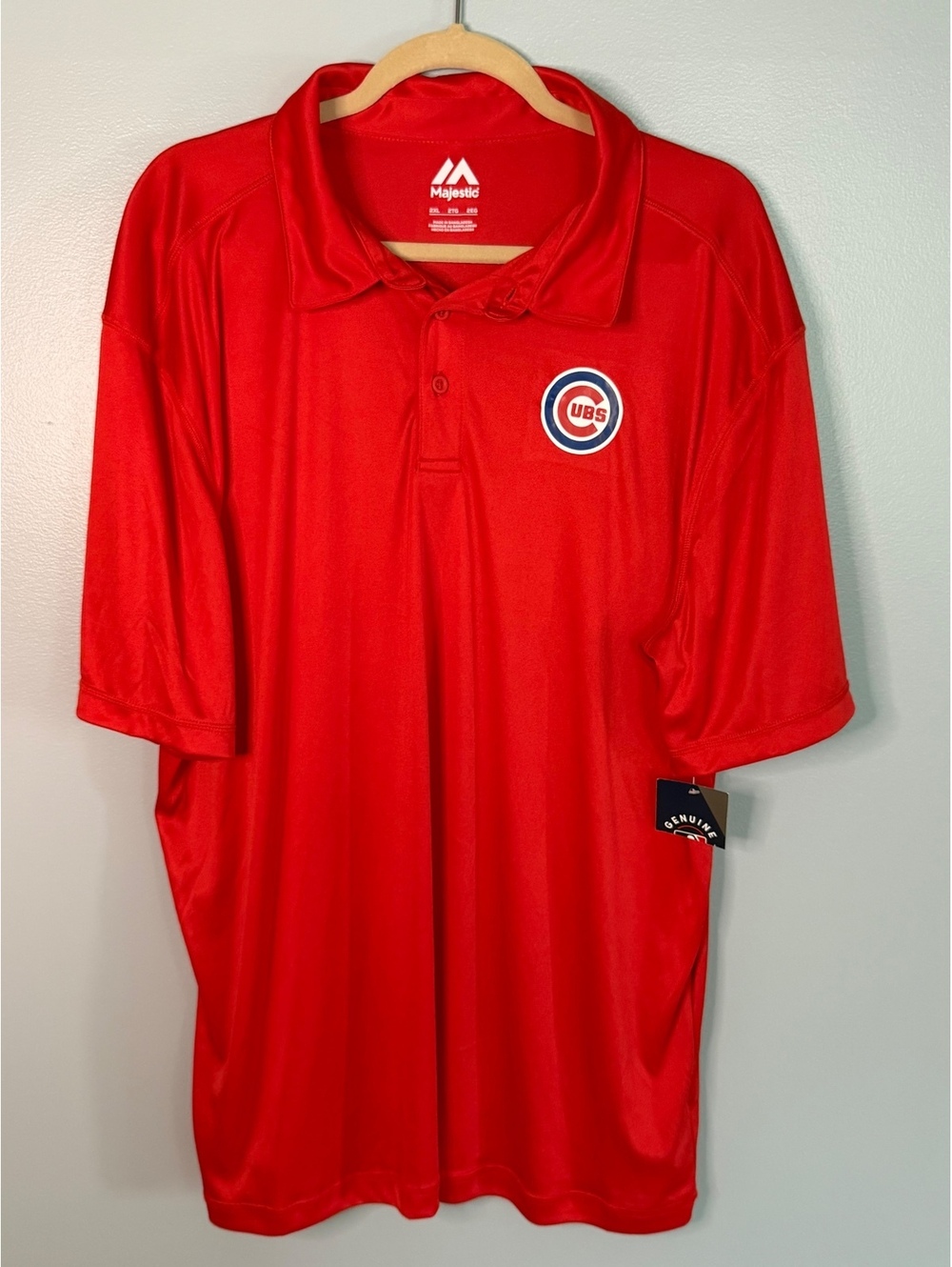 Chicago Cubs Majestic Men's Red Polo Shirt XXL